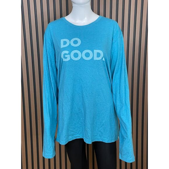 Cotopaxi Men's T-Shirt Long Sleeve Do Good Spell Graphic Organic Cotton XL Blue - Picture 1 of 10